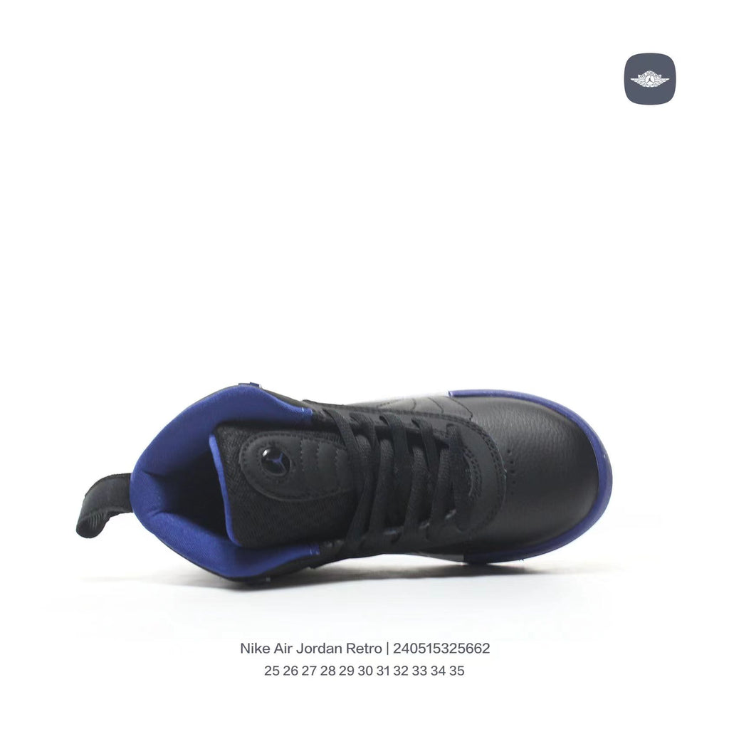 Jordan Retro-combat basketball shoes " black, blue"