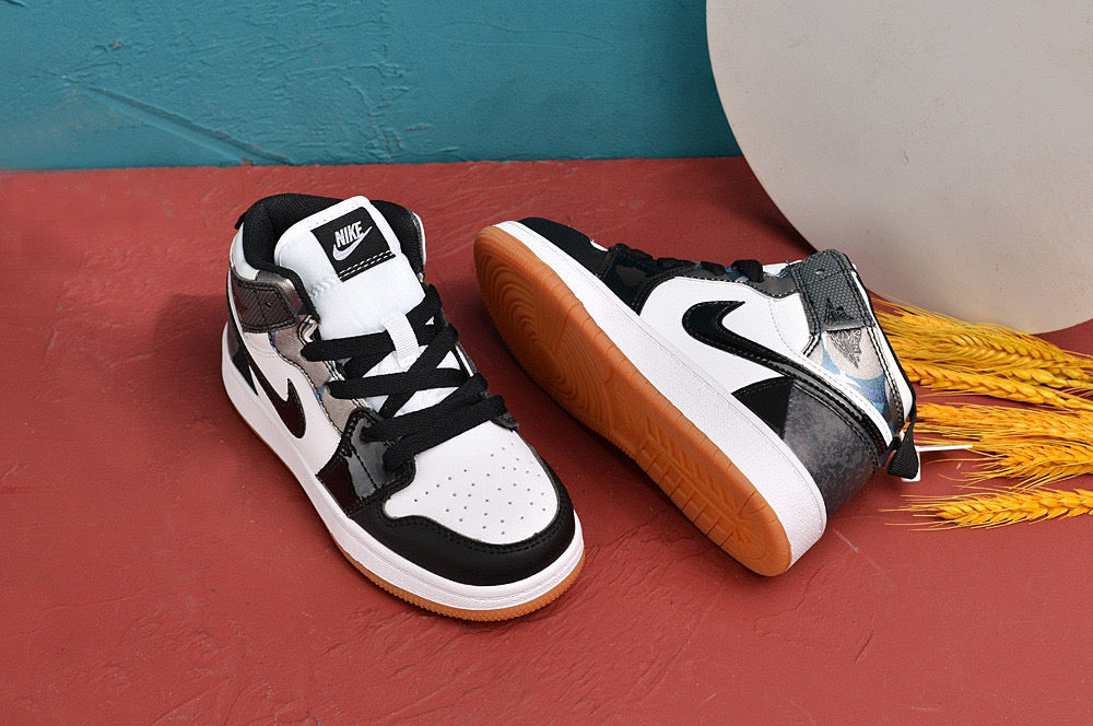 Jordan AJ1 children's shoes" white, black"