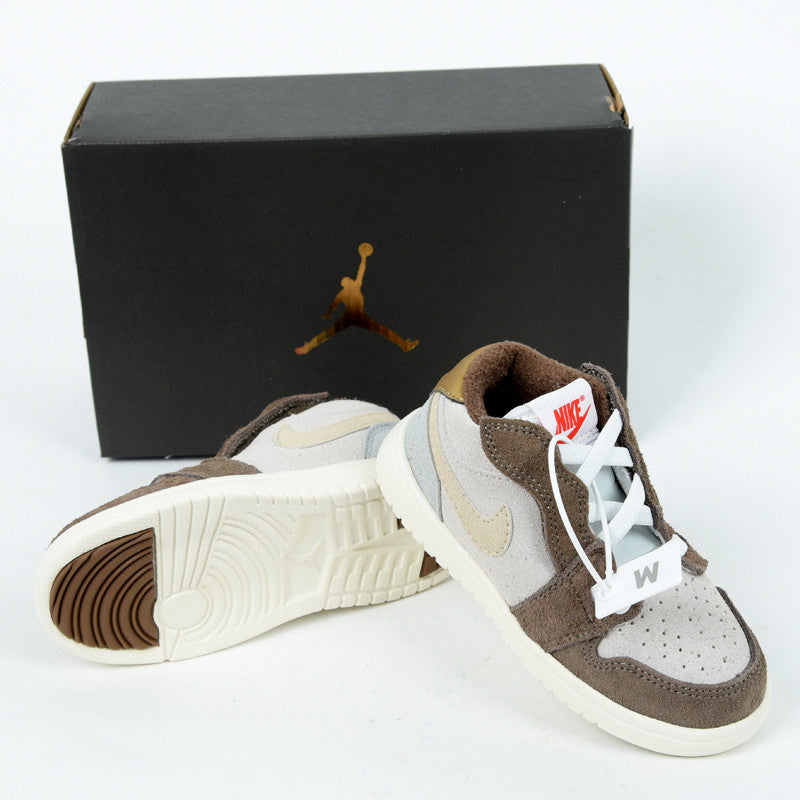 Jordan low top elastic band" brown, light gray'