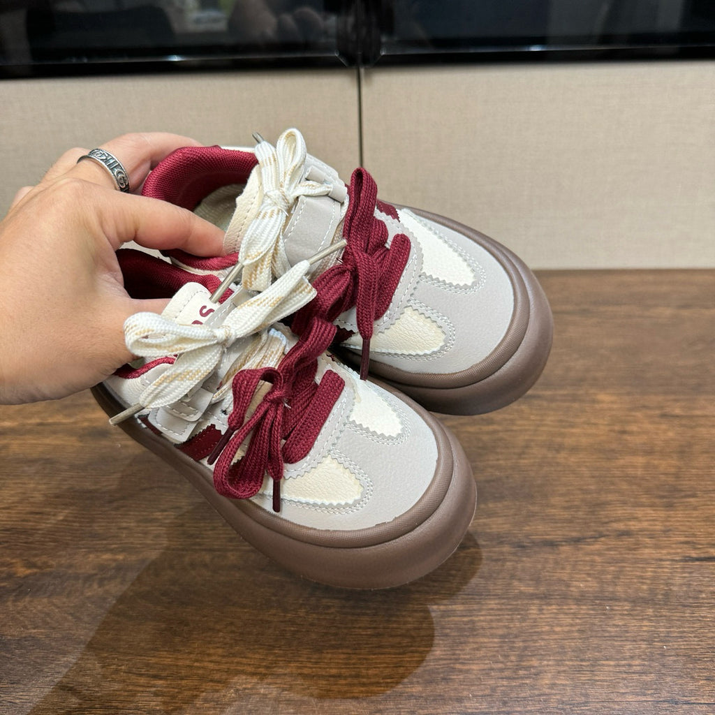 Adidas training invisible Velcro sneakers" Cream,  burgundy"