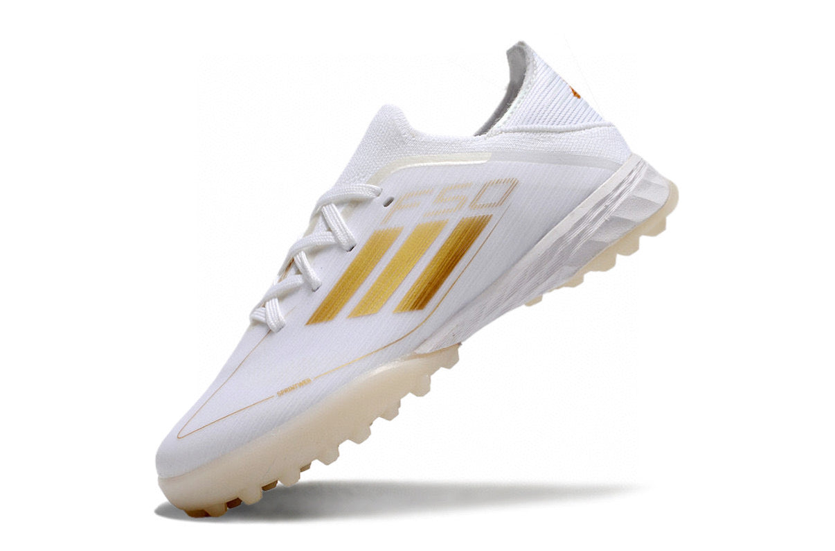 Adidas F50 knitted waterproof football shoes" white"
