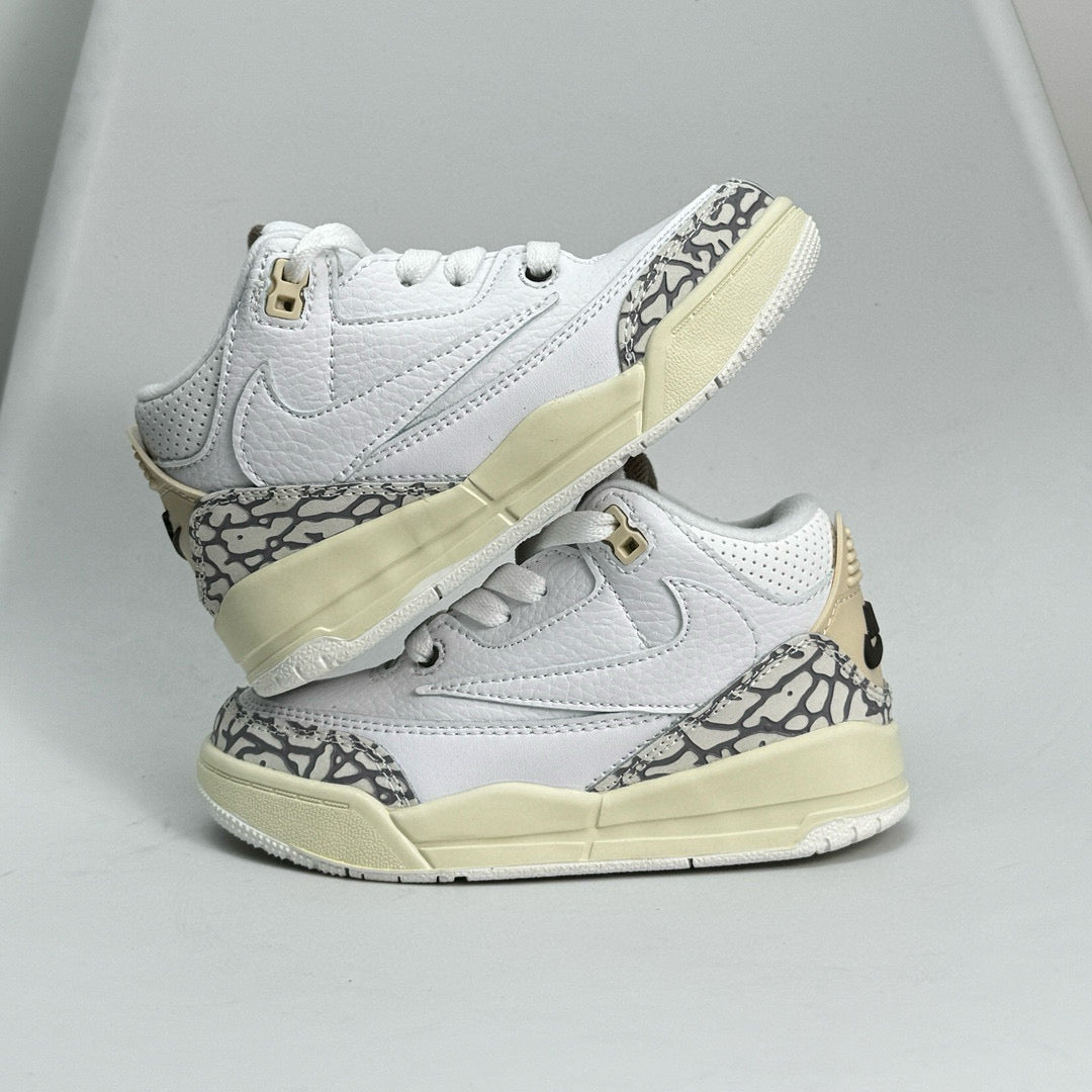 Jordan 3 children's shoes" white, cream"
