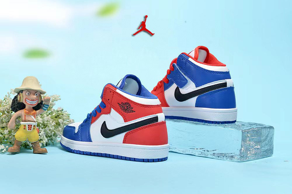 Jordan cartoon doll version children's shoes" blue, red"