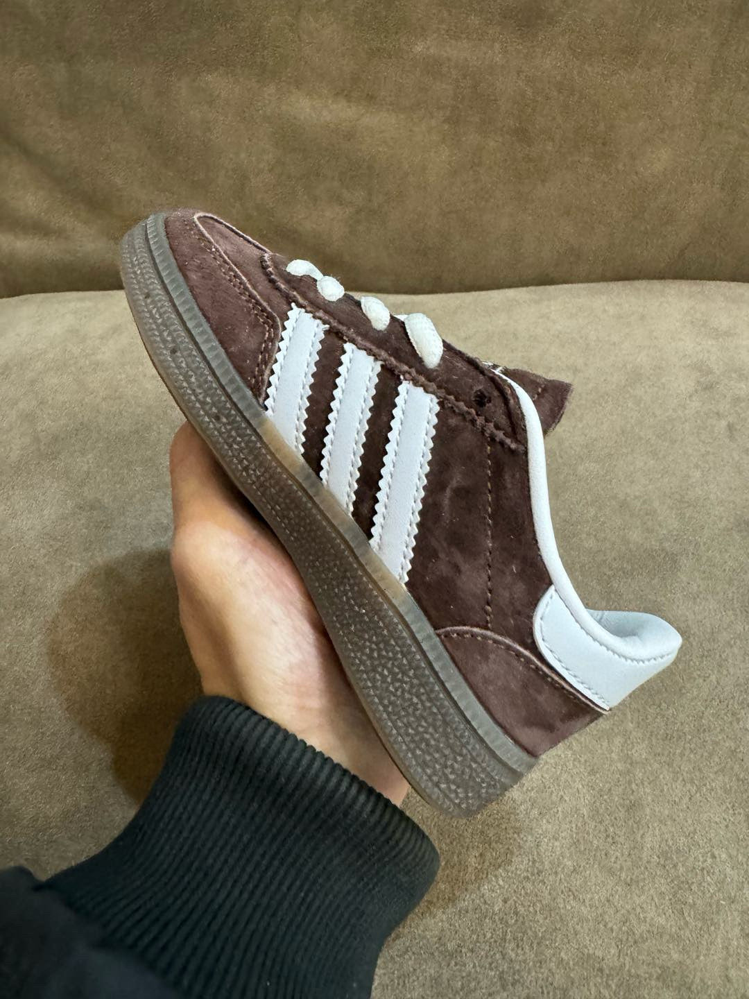 Adidas training 3 generation pig leather children's shoes" brown"