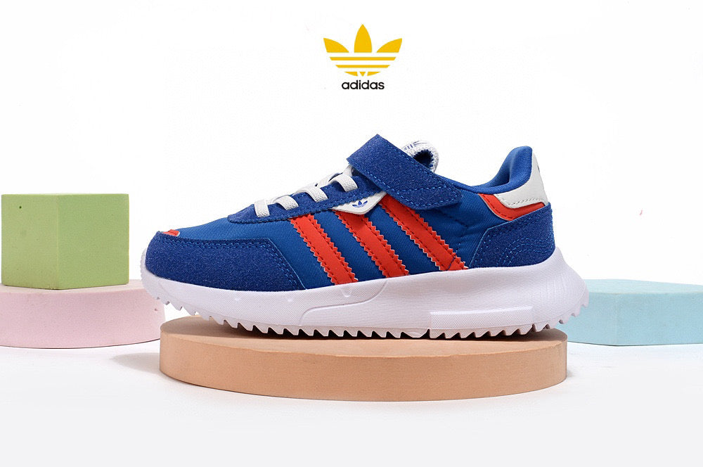 Adidas clover lightweight soft sole" blue, red"