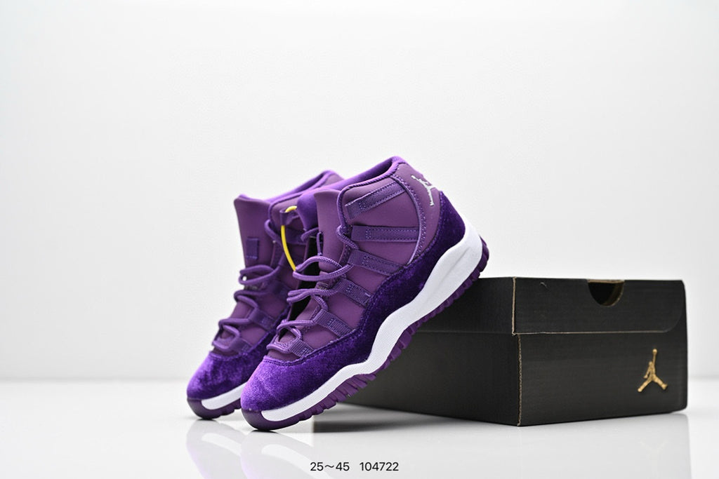 Joe 11 high-top high-quality children's shoes" basketball" purple"