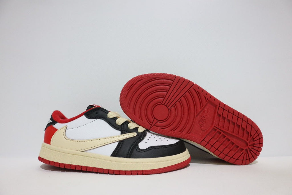 Jordan low-top hook series" white, black, cream ,red'