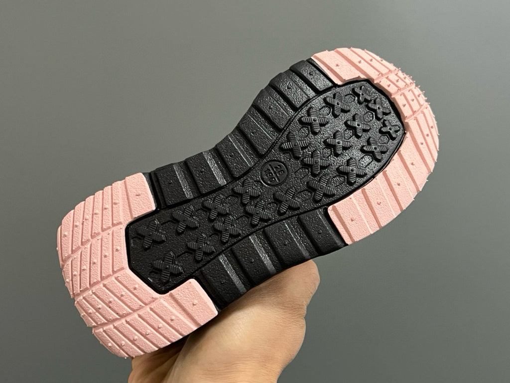Adidas three stripes Velcro children's shoes " black, pink"