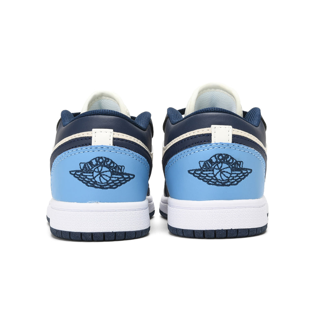 Qiaoyi low-top shoelaces" Navy, cream"