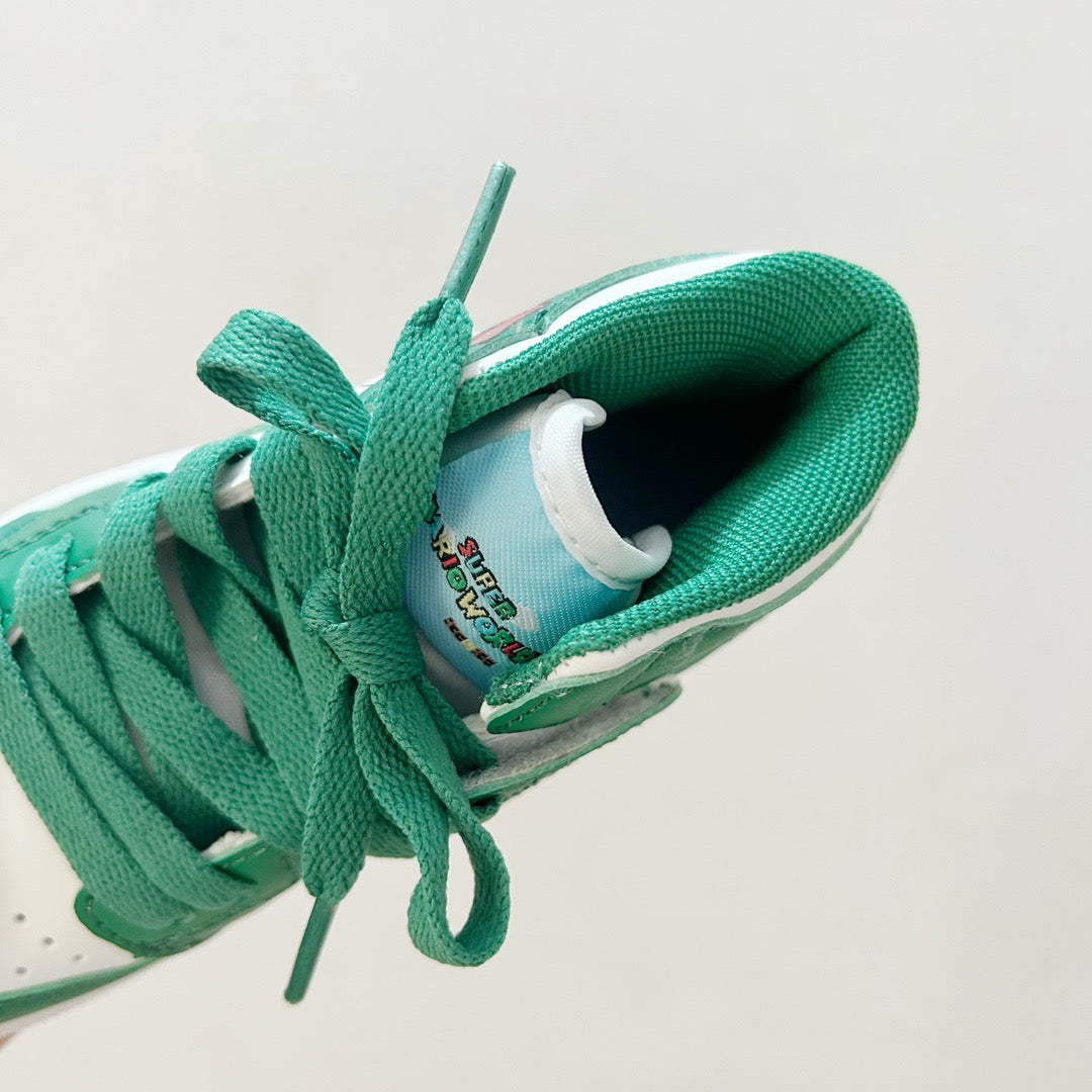 AJ1 Super Mario joint" white, green"