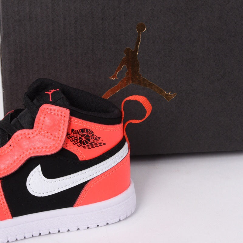 Jordan high top elastic band" black, bright orange"
