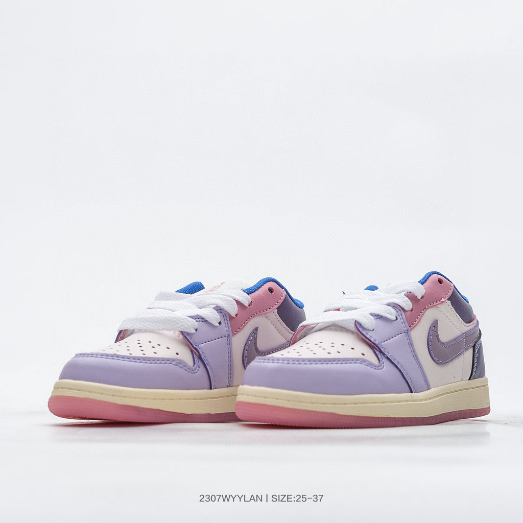 Joe 1 low-top hook series children's shoes" light and dark purple, Cream "