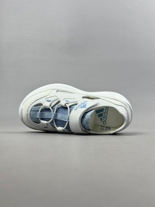 Adidas sandal" off white, light blue"