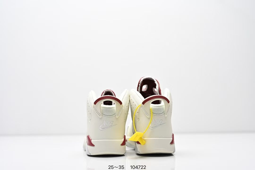 Joe 6 split leather children's shoes "white, burgundy"