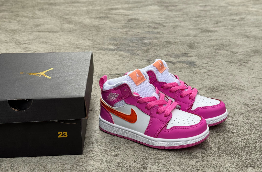 Joe 1 lace up" white, orange, pink"