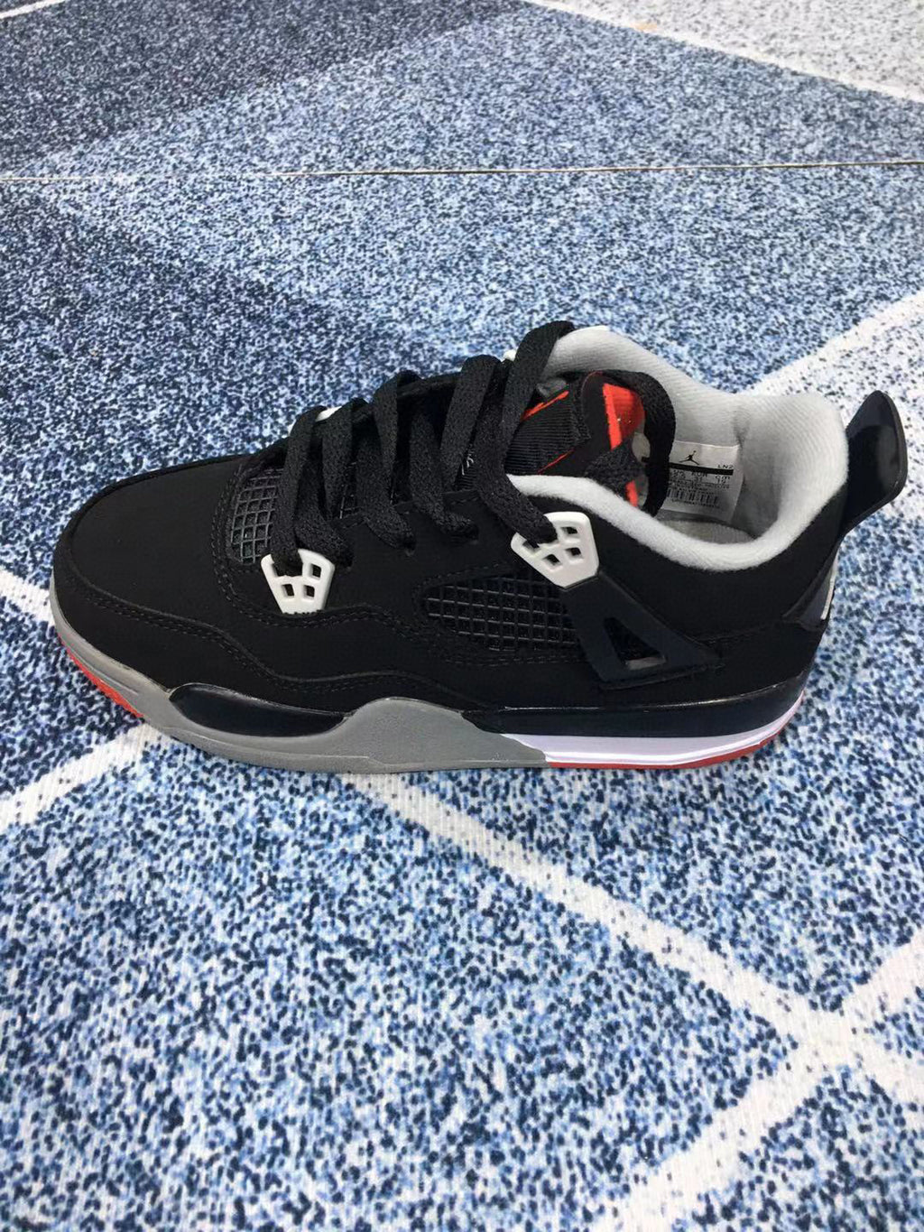 Jordan 4 children's sports shoes" black"
