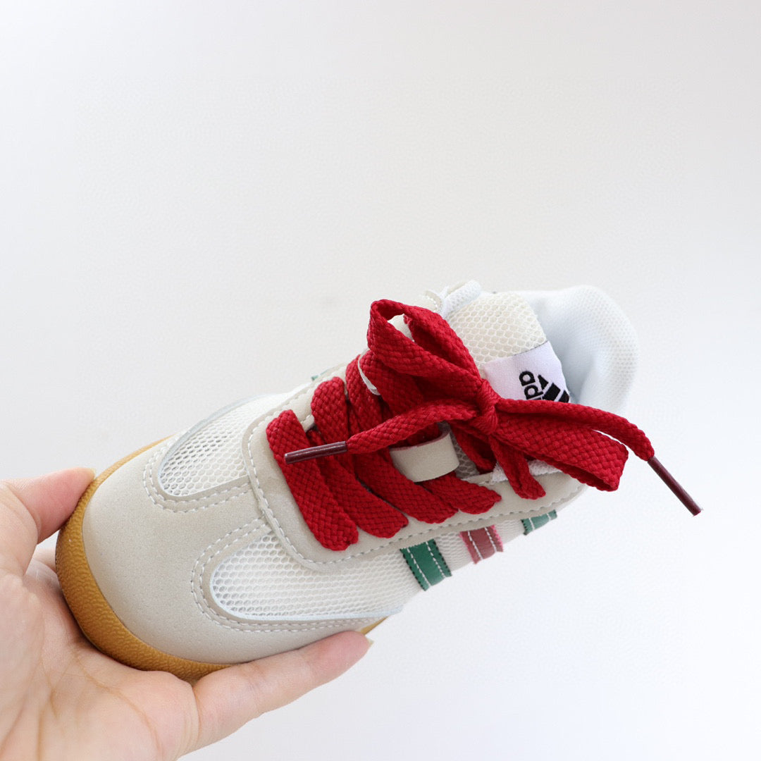 Adidas training hollow mesh panel shoes" white"