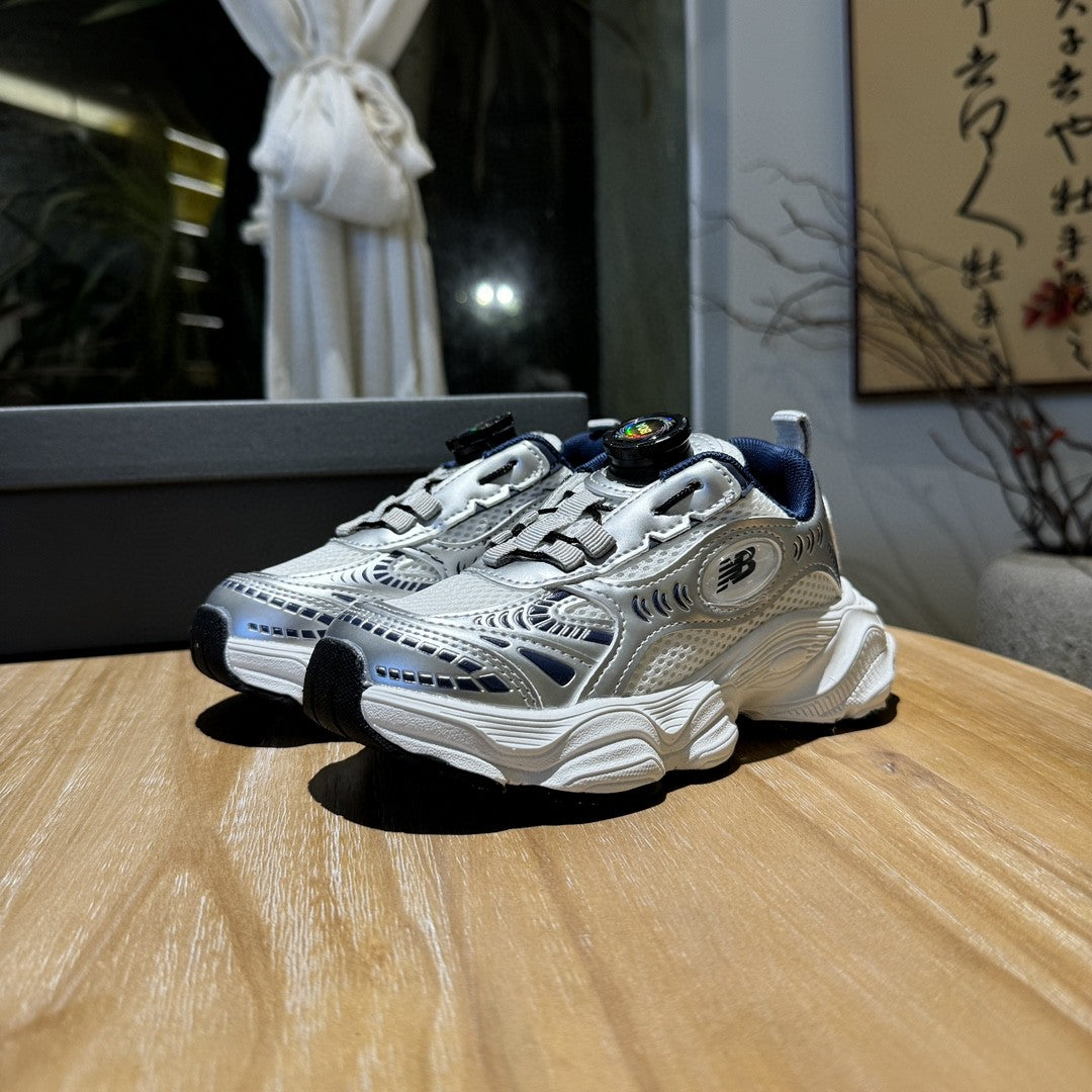 NB New Balance Retro Daddy Style Casual Sports Running Shoes" silver"