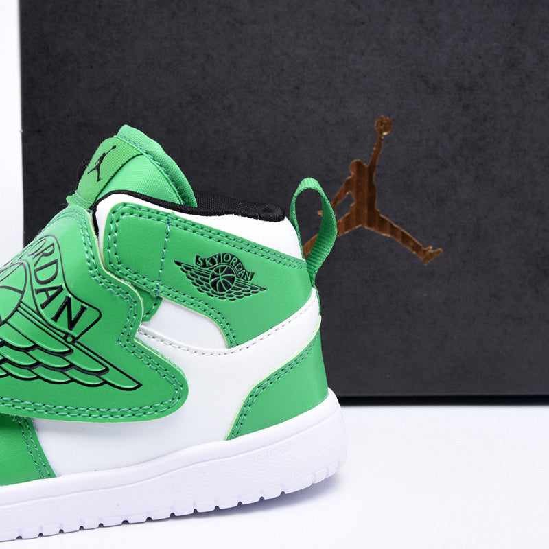 Jordan Wings Kids Shoes" white,green"