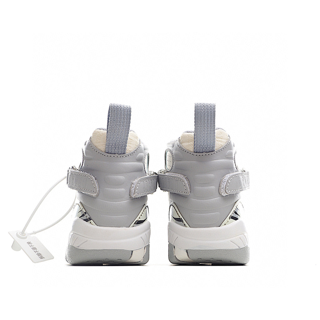 Joe 8 children's shoes sports shoes AJ-8 basketball shoes" cream, light gray"