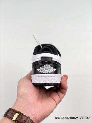 AIR JORDAN 1 low-top Velcro" white, black"