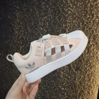 adidas shell toe sandals" peach"