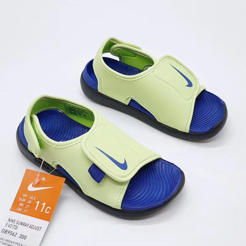 Nike fifth generation large breasted children's sandals "lime green"
