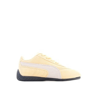 Puma racing shoes 🏎️🏎️🏎️🏎️🏎️" A light, peachy orange"