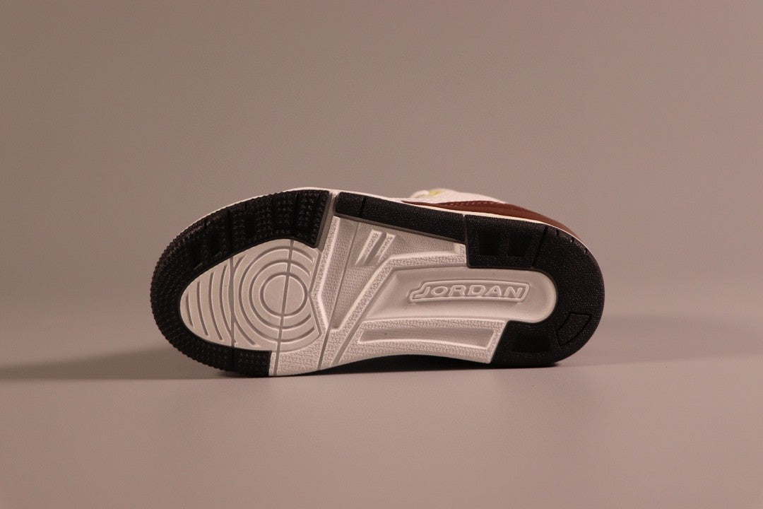 Jordan AJ3 children's shoes" white, dark brown"