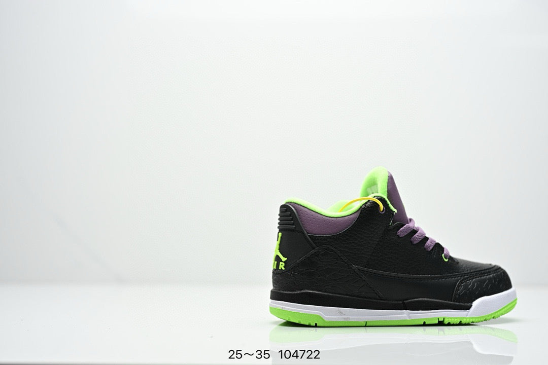 Joe 3"black, purple, yellow"