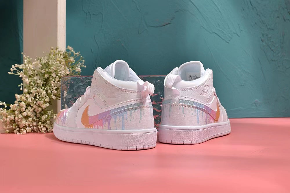 Jordan AJ1 children's shoes" white"