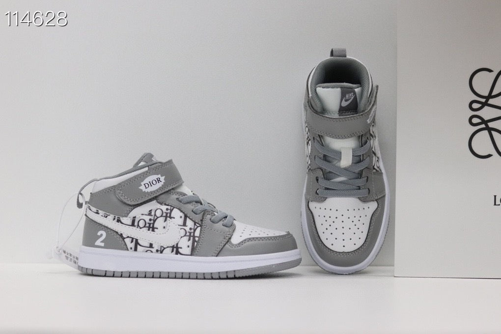 Joe's high-top Velcro children's shoes" cream gray, white"