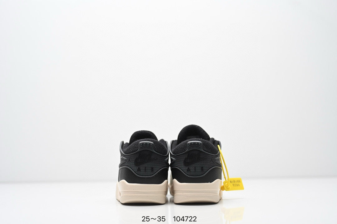 Jordan 4 low-top air cushion basketball shoes" black, gray"