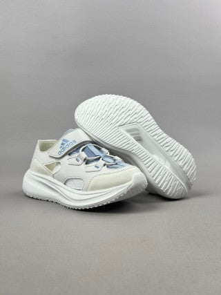 Adidas sandal" off white, light blue"