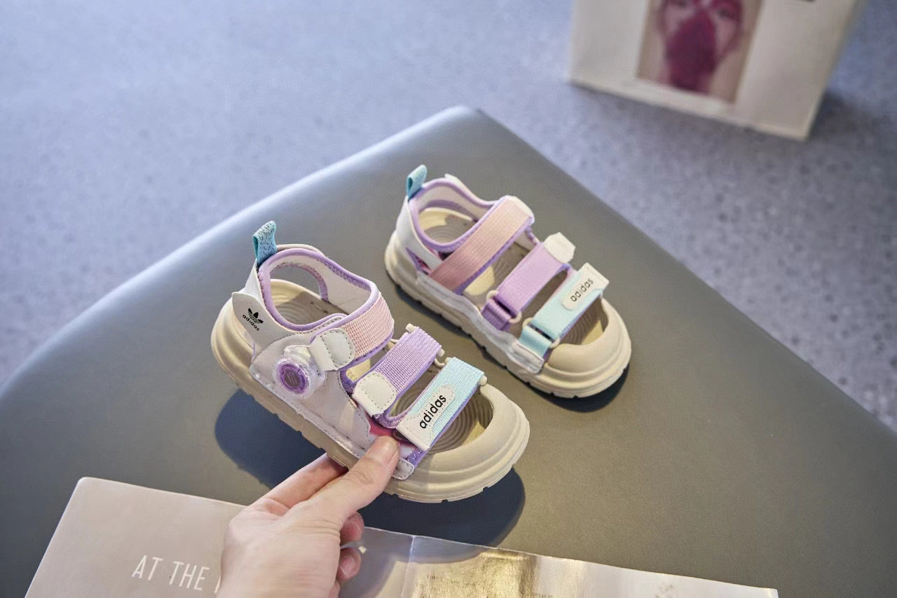 Adidas swivel buckle toe sandals " beige"