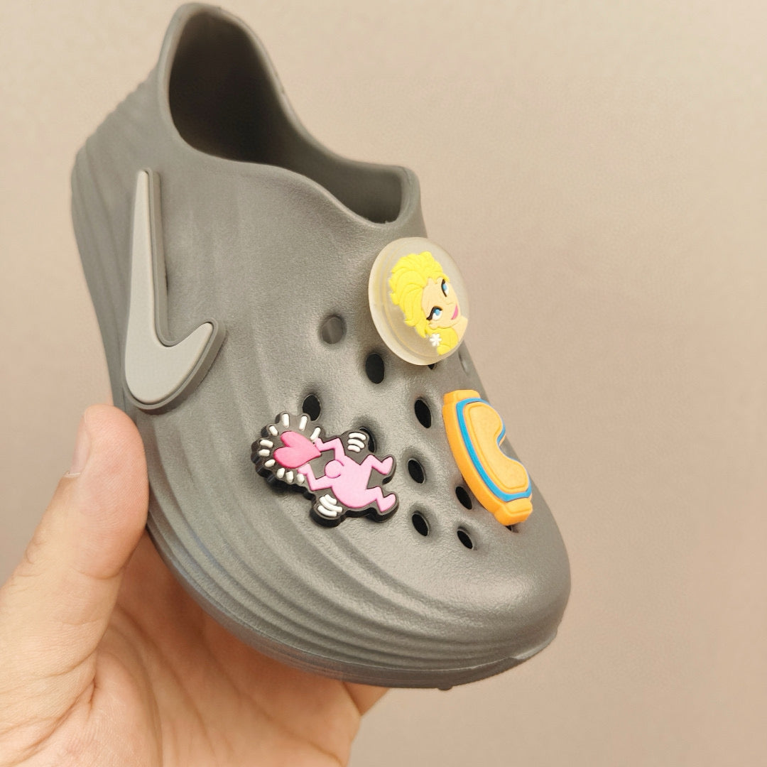 Nike hole beach sandals parent-child style" gray"