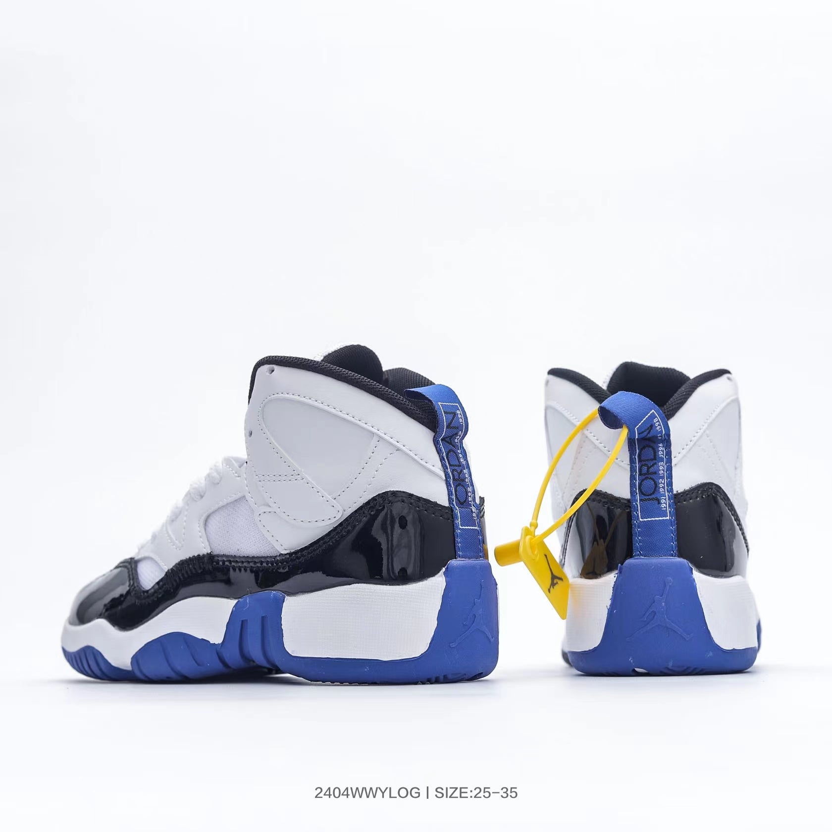 Jordan 612 series" white, black, blue"