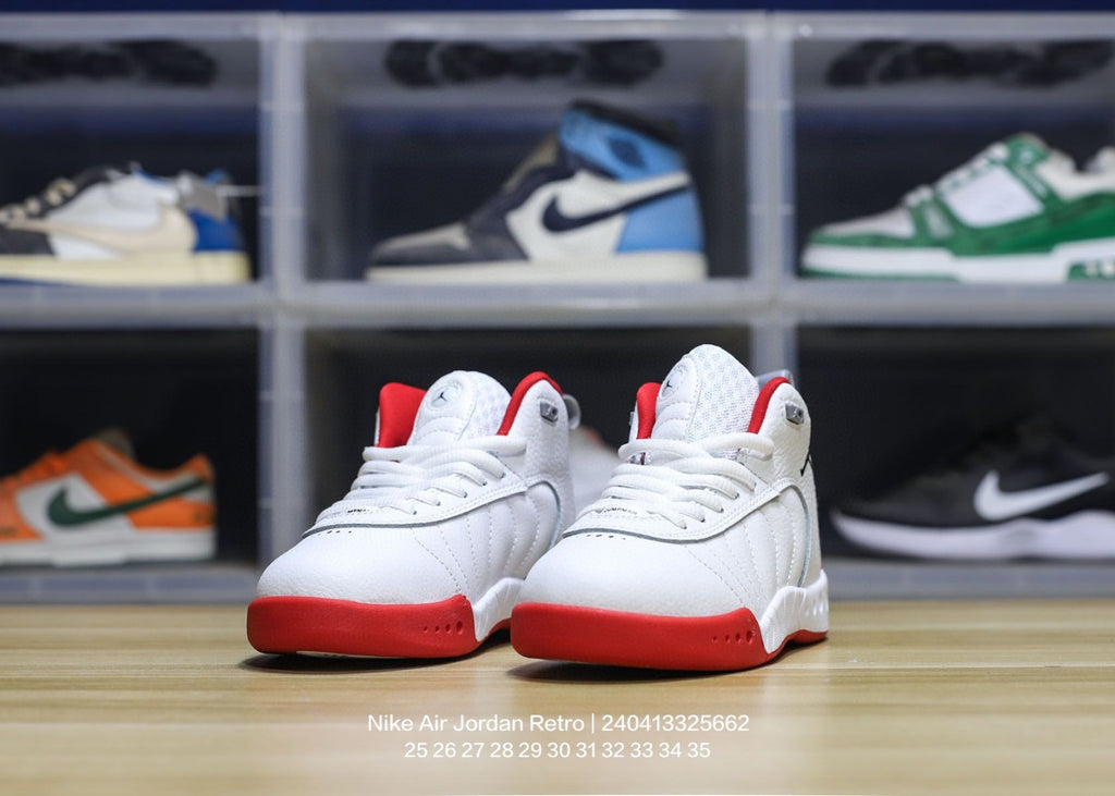 Jordan trendy children's shoes" white, red"