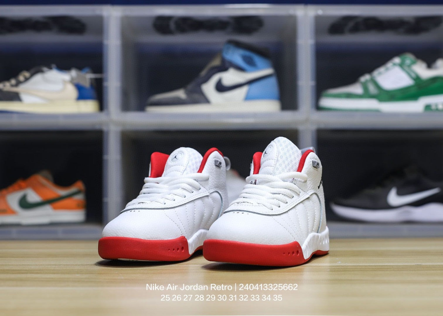 Jordan trendy children's shoes" white, red"