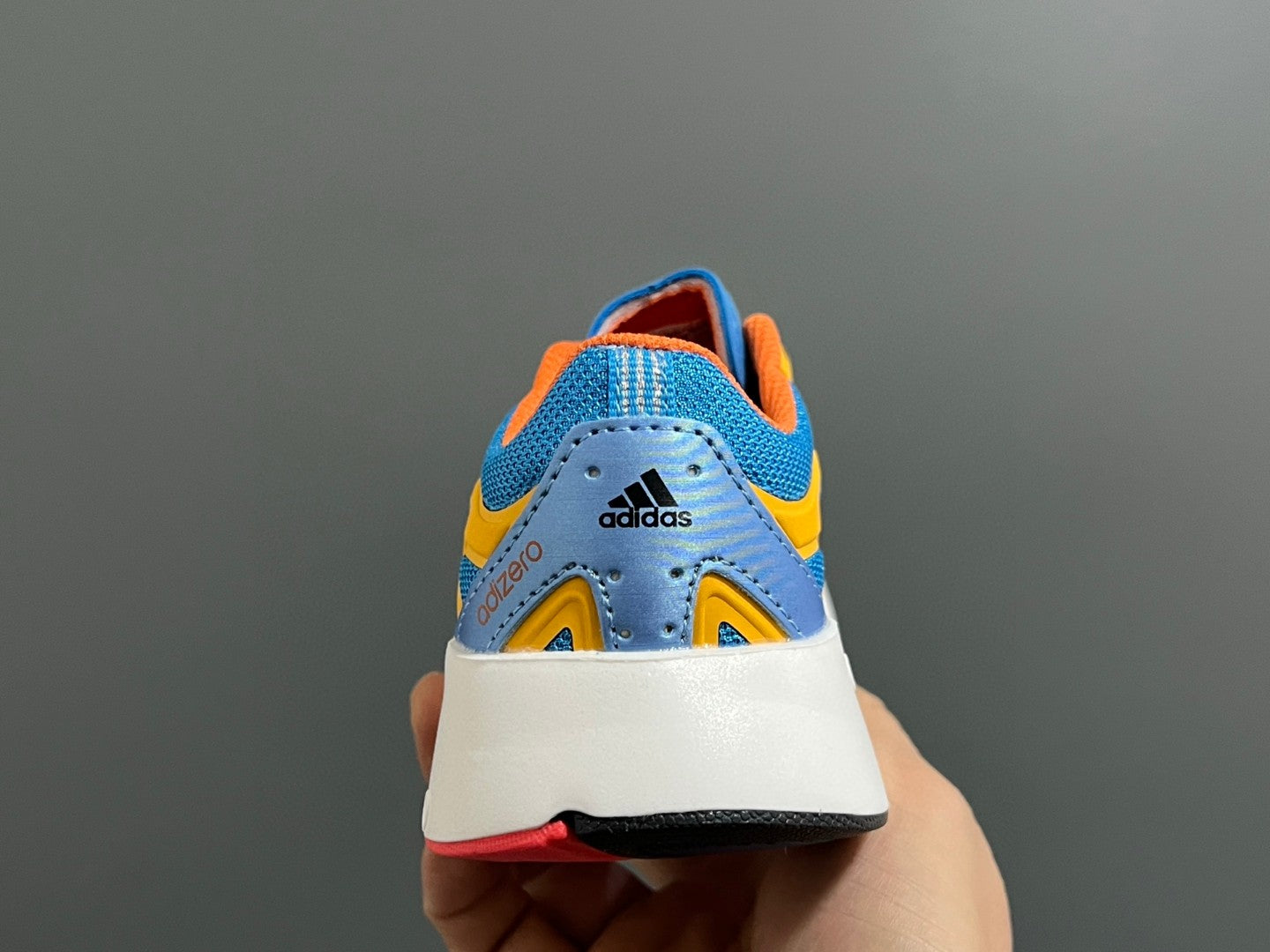 A's new children's shoelace buckle swing sports shoes" Orange, blue"