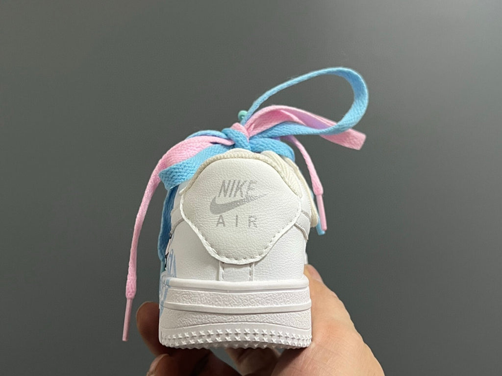 Empty one size pair of shoelaces Velcro cartoon