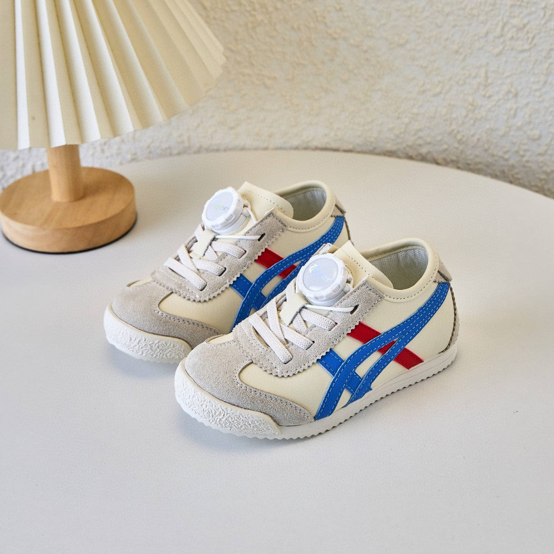 ASICS Tiger MEXICO 66 Swivel Buckle Kids Shoe" cream, blue"