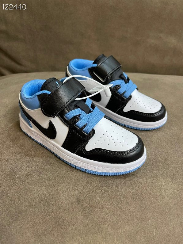 AIR JORDAN 1 low-top Velcro" white, black, blue"