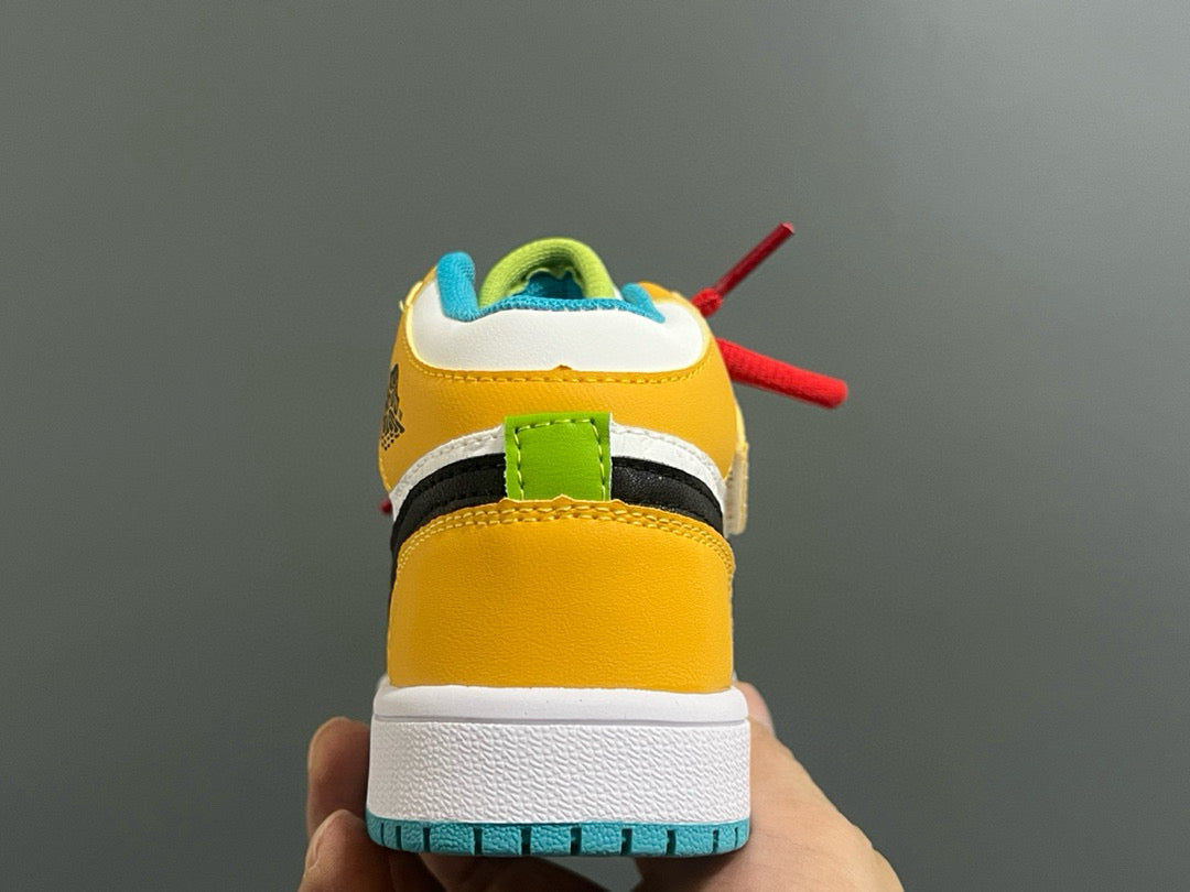 Qiao Yi Zhongbang cartoon funny bug Velcro sneakers"  red, yellow, white, black, turquoise"