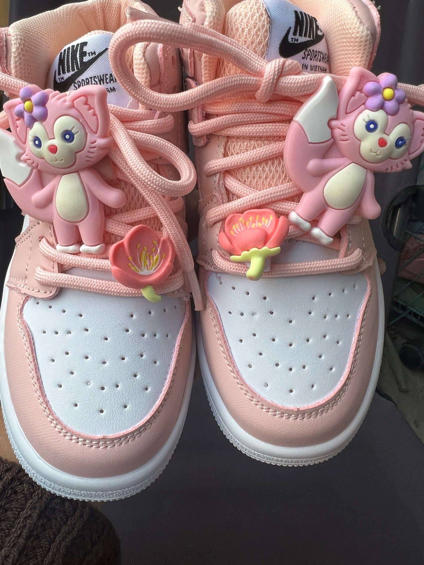 Joe One Cartoon Doll Accessories High Top Sneakers " baby pink"