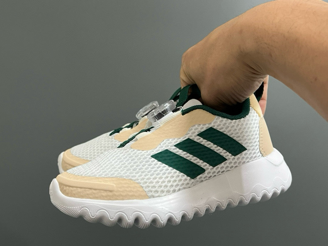 Adidas BOA lock 3 mesh shoes for children" white, olive green"