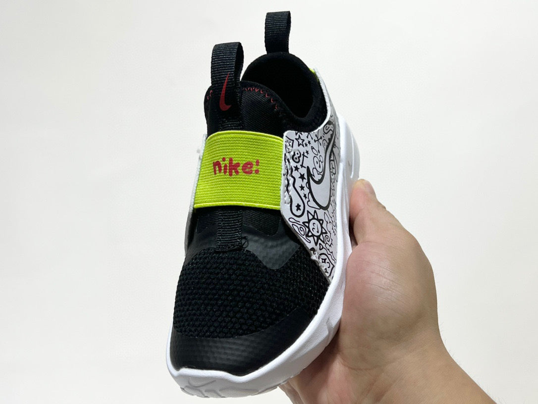 Nike's new barefoot slip" Black, white, green"