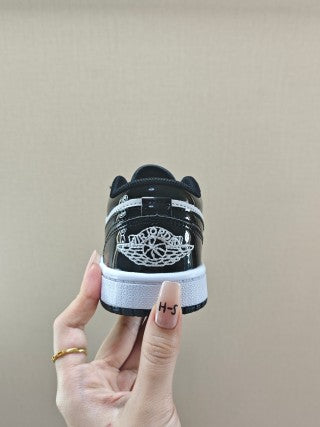 Qiao Yizhuan G version low-top children's lace-up sports shoes" Black"