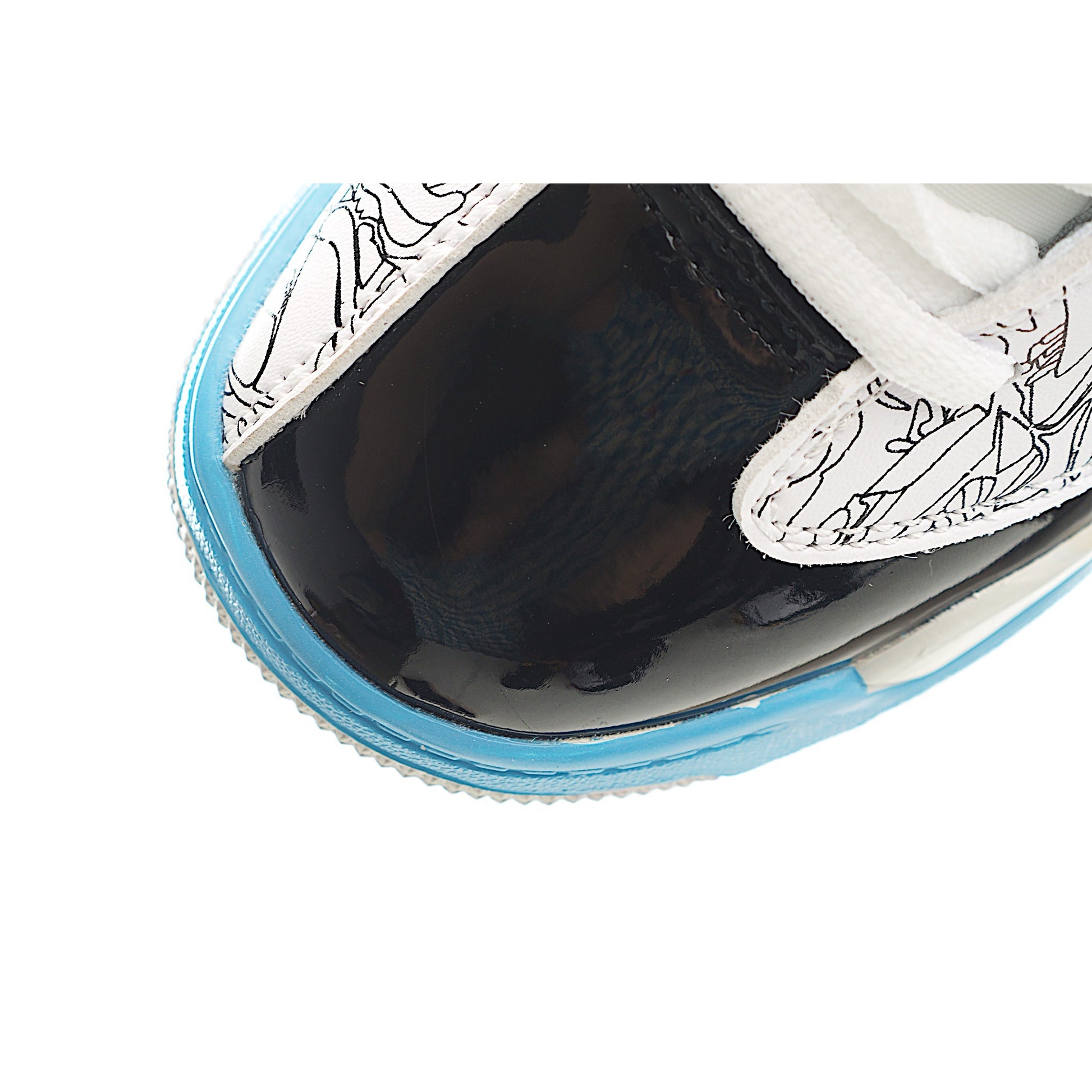 Jordan Zero Lace-Up Basketball Shoes for Kids" black, white, blue"