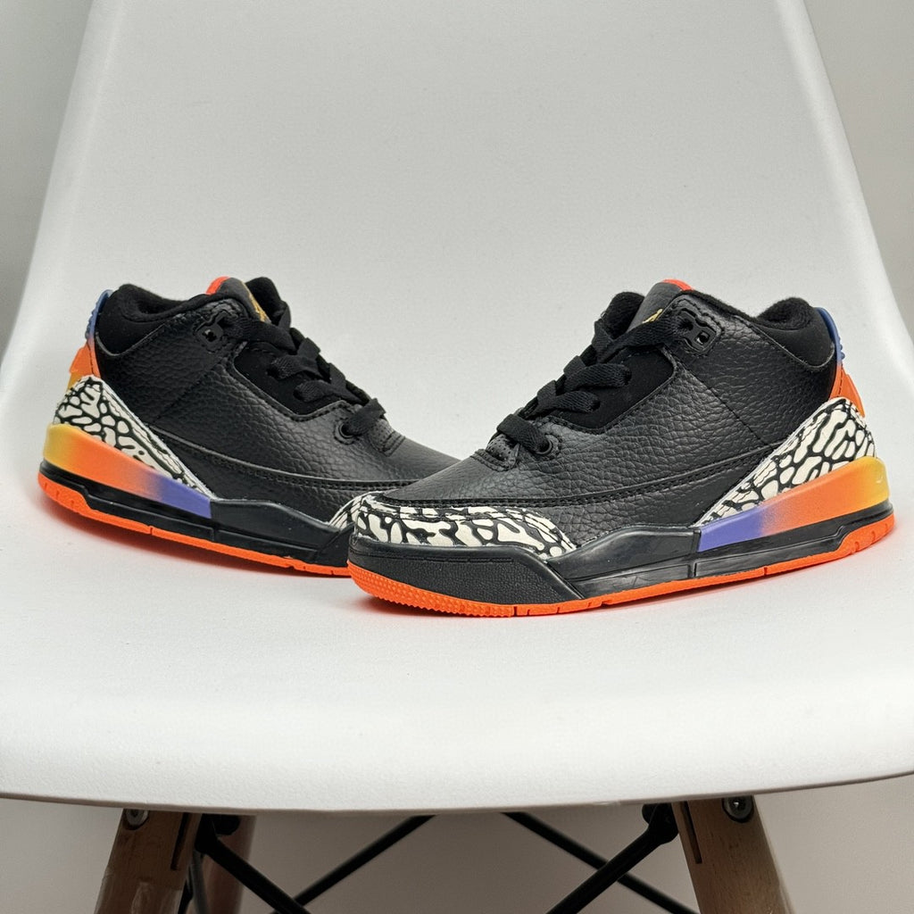 Jordan 3 children's shoes" black, orange"